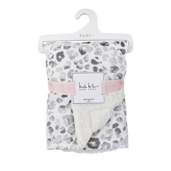 NWT Nicole Miller Plush Leopard Print Baby Blanket - Picture 1 of 6